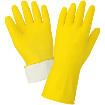 Picture of Global Glove 150F-E Yellow 8 Latex Full Fingered Work Gloves (Main product image)