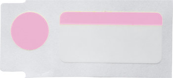 Brady THT-250-494-PK Thermal Transfer Printable Labels - 1 in x 0.5 in - Polyester - Pink / White - B-494 - 60873