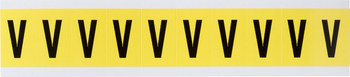 Picture of Brady 34 Series Black on Yellow Indoor Vinyl Cloth 34 Series 3430-V Letter Label (Main product image)