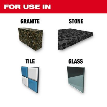 Milwaukee 5/16 in Tile and Natural Stone Bit 48-20-8993 - Uncoated (Bright Finish) Finish - 2.25 in Overall Length - 0.5 in Flute - Carbide Tipped