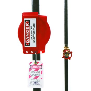 Picture of Brady Red Polypropylene Gate Valve Lockout (Main product image)