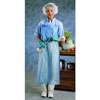 Picture of Ansell 54-431 Blue Vinyl Reusable Apron (Main product image)