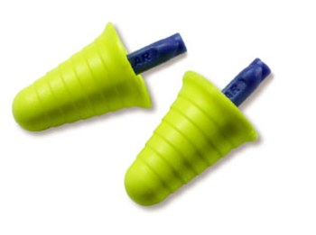 Picture of 3M E-A-R Push-Ins 318-1008 Yellow Universal Thermoplastic Elastomer Foam Reusable Uncorded Cone Ear Plugs (Main product image)