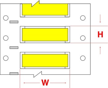 Picture of Brady Permasleeve Yellow Heat-Shrinkable Polyolefin Thermal Transfer 2LSZH-2000-2-YL-S Die-Cut Thermal Transfer Printer Sleeve (Main product image)