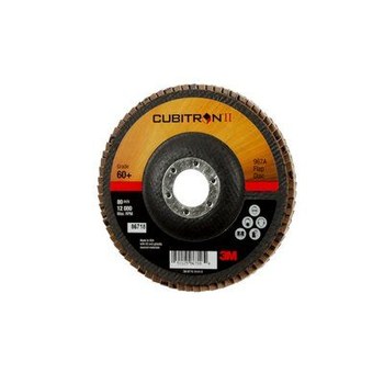 3M Cubitron II 967A Type 27 Flap Disc 86718 - Ceramic Precision-Shaped Grain - 5 in - 60+ - Medium