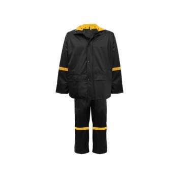 Global Glove FrogWear Rain Suit R6400-L, Size Large, Black with