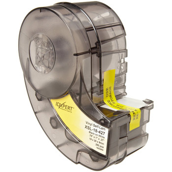 Picture of Brady Black on Clear / White Self-Extinguishing, Self-Laminating Vinyl Thermal Transfer XSL-18-427 Die-Cut Thermal Transfer Printer Cartridge (Main product image)