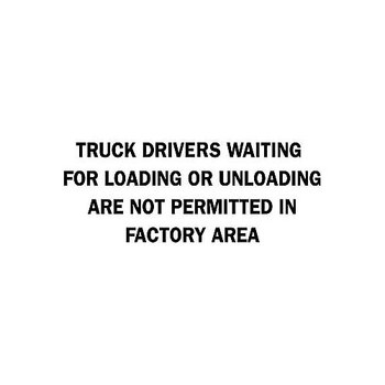 Picture of Brady B-401 High Impact Polystyrene Rectangle White English Truck Driver Instruction Sign part number 25872 (Main product image)