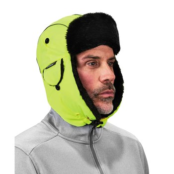 Ergodyne N-Ferno 6802 Lime Large Nylon Trapper Hat - 720476-16855