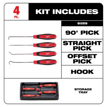 Milwaukee 48-22-9215 Hook & Pick Set, Metal, 8.3 in | RSHughes.com