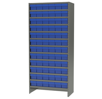 Picture of Akro-Mils ASC1879168 6500 lb Adjustable Gray Powder Coated Steel 22 ga Enclosed Fixed Shelving System (Main product image)