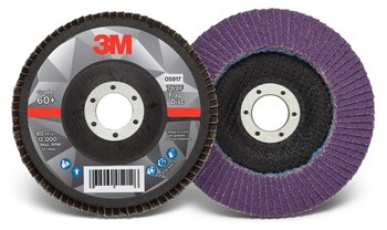 3M 769F Type 29 Flap Disc 05917 - Ceramic Precision-Shaped Grain - 5 in - 60+ - Medium
