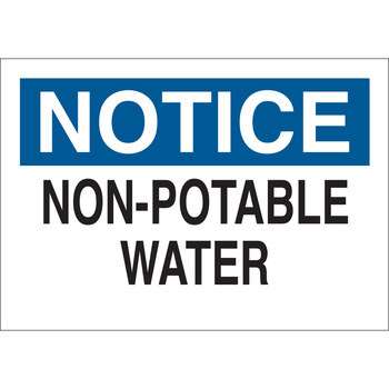 Picture of Brady B-120 Fiberglass Reinforced Polyester Rectangle White English Water Sanitation Sign part number 69407 (Main product image)