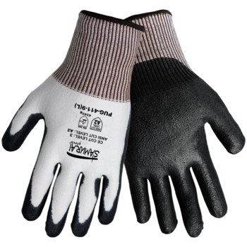 Picture of Global Glove Samurai PUG411 Black/White Small HDPE Cut-Resistant Gloves (Main product image)