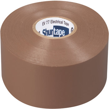 Shurtape Brown Electrical Tape - 3/4 in Width x 66 ft Length - 7.0 mil Thick - SHURTAPE 104705