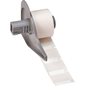 Picture of Brady M710 White, Clear Polyvinylfluoride Thermal Transfer M7-19-642 Self-Laminating Self-Extinguishing Wire & Cable Labels (Main product image)
