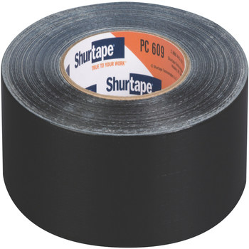 Shurtape PC 609 Black Duct Tape - 48 mm Width x 55 m Length - 10 mil Thick - SHURTAPE 199722