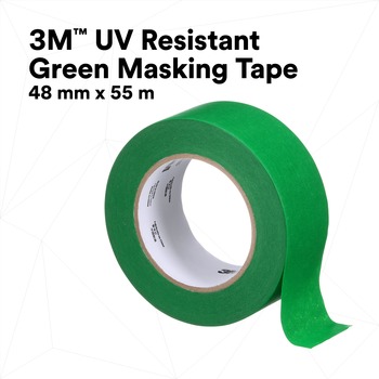 3M Green UV Resistant Masking Tape - 48 mm Width x 55 m Length