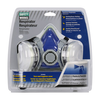 Picture of PIP Safety Works Blue Universal Thermoplastic Elastomer P95 Half Mask Facepiece Respirator (Main product image)