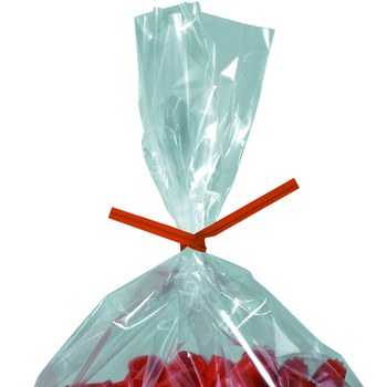 Orange Paper Twist Ties - 0.1875 in x 4 in - 6751