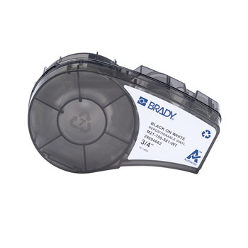 Picture of Brady Black on White Vinyl Thermal Transfer 152247 Continuous Thermal Transfer Printer Label Cartridge (Main product image)