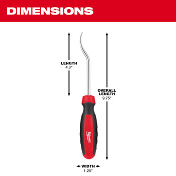 Milwaukee 45-74-9211 Flat Hose Pick - Metal - 9.75 in - 65876