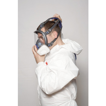 3M FF-400 Series FF-402 Black/Blue Medium Silicone Full Mask Facepiece Respirator
