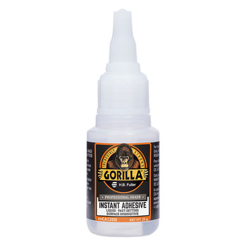 GorillaPro CA120SI Surface Insensitive Instant Adhesive Clear Liquid 20 g Bottle - GorillaPro 10007810