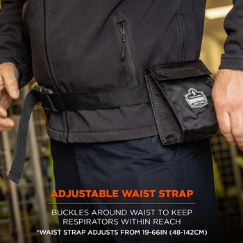 Ergodyne Arsenal GB5184 Black Nylon/Plastic/PVC Respirator Bag - 3.5 in Width - 5 in Length - 5.5 in Height - 720476-13184