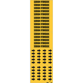 Picture of Brady Black / Yellow Vinyl 7263-3C Self-Adhesive Pipe Marker (Main product image)