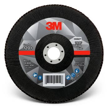 3M 769F Type 29 Flap Disc 05927 - Ceramic Precision-Shaped Grain - 7 in - 120+ - Fine
