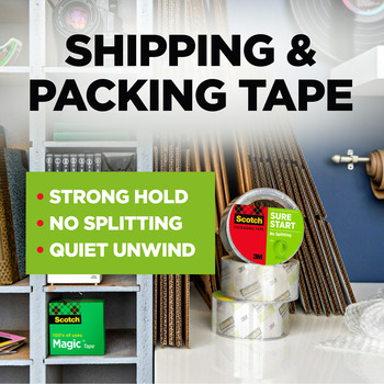 3M Scotch 3450-2 Clear Box Sealing Tape - 48 mm Width x 54.6 yd Length - 2.6 mil Thick - 91456
