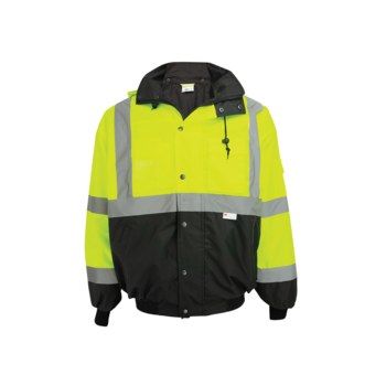Global Glove Cold Condition Jacket GLO-EB1 - Size Large - Silver/Yellow - GLO-EB1 LG