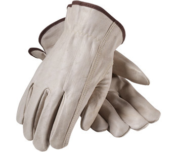 Picture of PIP 68-165 White Medium Grain Cowhide Leather Driver's Gloves (Main product image)