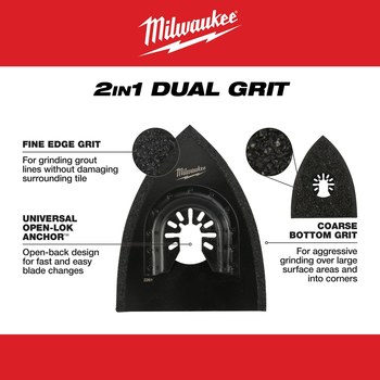 Milwaukee OPEN-LOK Oscillating Blade 49-25-2261 - 3 in Width x 0.08 in Thick - Bi-Metal