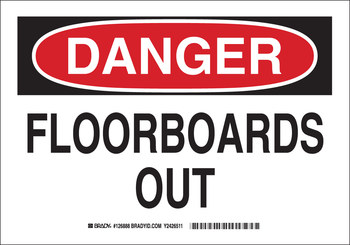 Picture of Brady B-401 Polystyrene Rectangle White English Construction Site Sign part number 126892 (Main product image)