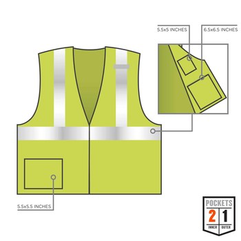 Ergodyne GloWear High-Visibility Vest 8217BA 21525 - Size Large/XL - Lime