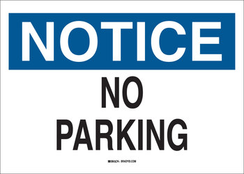 Picture of Brady B-401 High Impact Polystyrene Rectangle White English Parking Restriction, Permission & Information Sign part number 25829 (Main product image)