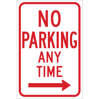 Picture of Brady B-959 Aluminum Rectangle White English Parking Restriction, Permission & Information Sign part number 113305 (Main product image)