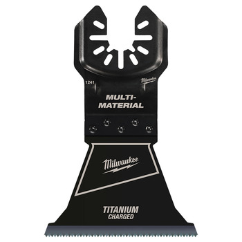 Milwaukee OPEN-LOK TITANIUM CHARGED End Cut Oscillating Multi-Tool Blade 49-25-1248 - 2.5 in Width x 0.025 in Thick - Bi-Metal