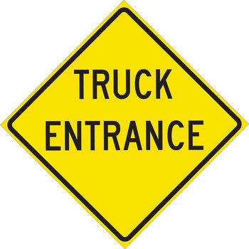 Picture of Brady B-959 Aluminum Square Yellow English Truck & Forklift Warehouse Traffic Sign part number 115598 (Main product image)