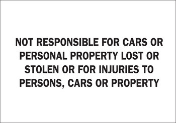 Picture of Brady B-401 High Impact Polystyrene Rectangle White English Parking Security Sign part number 25859 (Main product image)