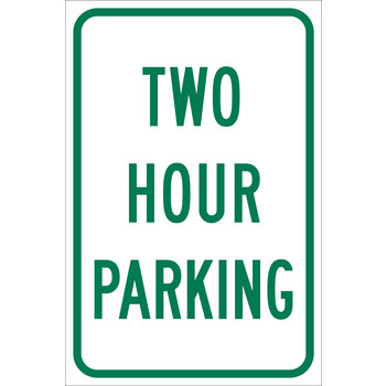 Picture of Brady B-959 Aluminum Rectangle White English Parking Restriction, Permission & Information Sign part number 141821 (Main product image)