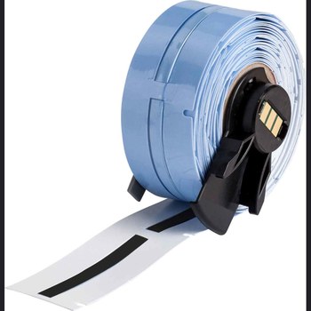 Picture of Brady PermaSleeve Black Polyolefin Thermal Transfer M6-094-2-342-BK-R Heat Shrink Wire & Cable Labels (Main product image)