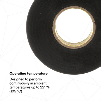 3M Scotch Super 33+ Black Insulating Tape - 3/4 in x 52 ft - 0.75 in Wide - 7 mil Thick - 06133