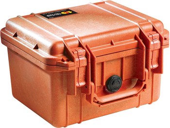 Picture of Pelican 019428-13002 Protector Case 1300 WL/WF Orange Polypropylene Protective Hard Case (Main product image)
