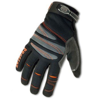 Ergodyne Proflex 710 Black Small Leather/Neoprene/PVC/Spandex/Terry Cloth Mechanics Gloves - EN 388 1 Cut Resistance - 16152