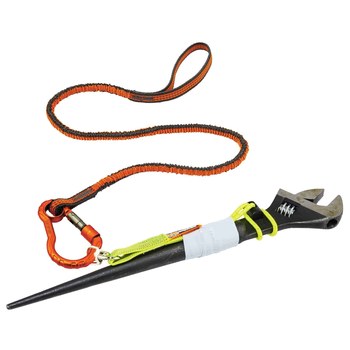 Ergodyne Squids 3182 Tool Tethering Kit 19652, Cloth/Elastic/Silicone, Orange/Lime