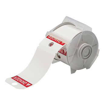 Picture of Brady Red / White Outdoor Polyester Thermal Transfer 121543 Continuous Thermal Transfer Printer Label Roll (Main product image)
