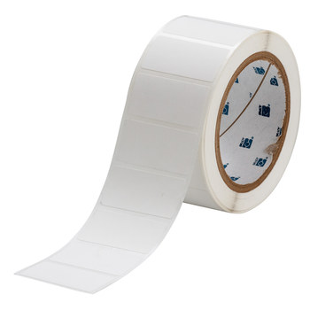 Picture of Brady White Polyester Thermal Transfer THT-17-484-3 Die-Cut Thermal Transfer Printer Label Roll (Main product image)